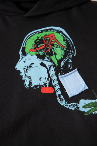 DISTORTION AMONG US - BLACK HOODIE - Rastah