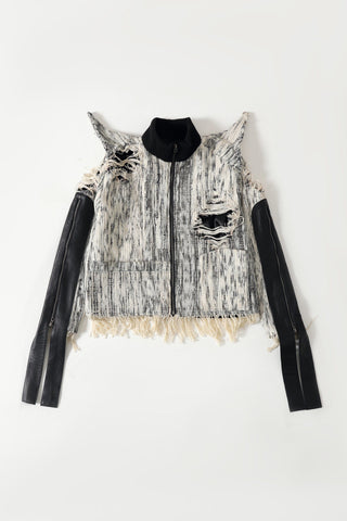 "Upcycled" handwoven jacket