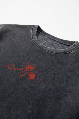 "MAN IN THE DARK" HAND PRINTED GREY T SHIRT - Rastah