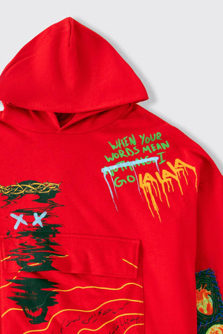 THE MADMAN - RED HOODIE - Rastah