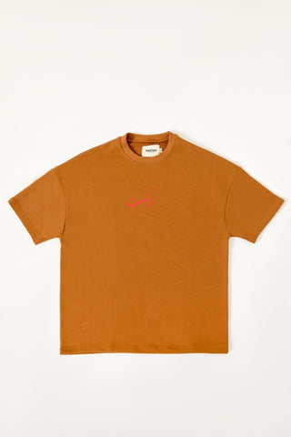 RUST BROWN LOGO T-SHIRT - Rastah