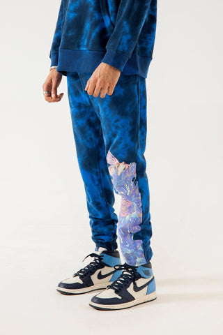 DIGINK COLLAB TYE DYE SWEATPANTS - Rastah