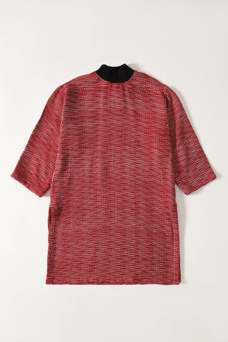 "Talaash" handwoven mock neck kameez
