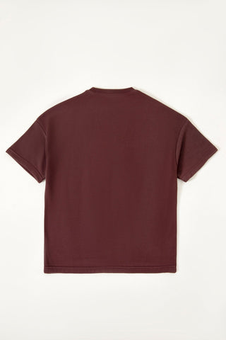 DEEP MAROON LOGO T-SHIRT - Rastah