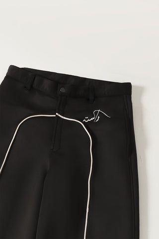 Neoprene flared trousers