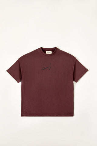 DEEP MAROON LOGO T-SHIRT - Rastah