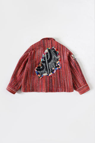 "Sadequain" jacquard embroidery jacket