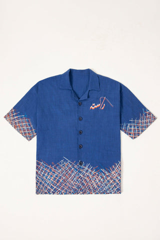 "FADED" BLOCK PRINT BUTTON DOWN - Rastah