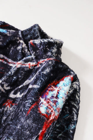 Abstract graffiti long coat
