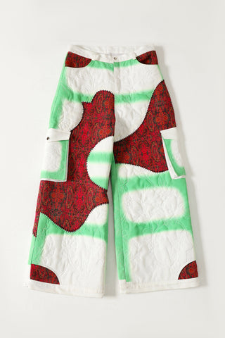 "Cloudy love" quilted trousers