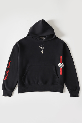 "Meri kahani" screen printed black hoodie