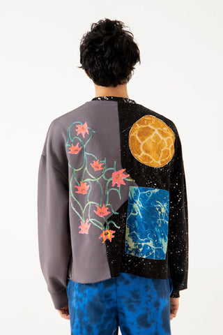 THE BEGINING - GREY/BLACK SWEATSHIRT - Rastah