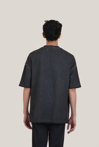 Black Oil Wash Vintage T-Shirt - Rastah