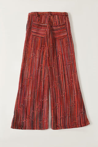 "Sadequain" jacquard embroidered trousers