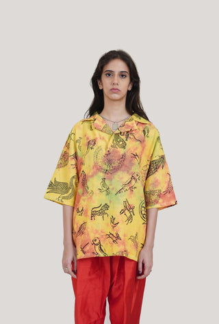 Block Print Tye Dye Polo - Rastah