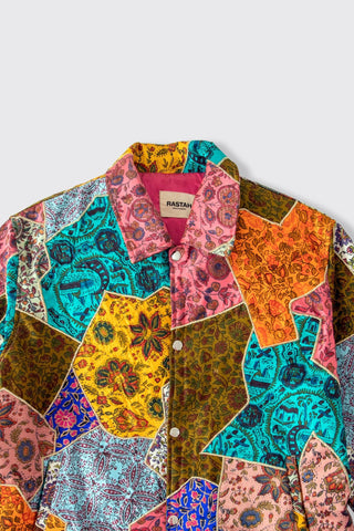 SILK BLOCKPRINT PATCHWORK JACKET V2 - Rastah