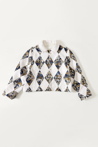 "Regal thoughts" patchwork jacket