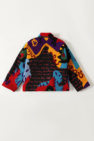 "Mindfulness" embroidered coach jacket