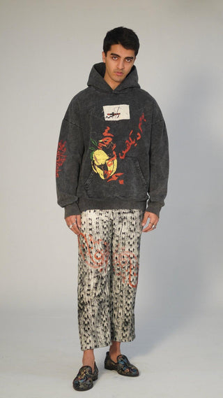Exploding Mango Acid Wash Hoodie - Rastah