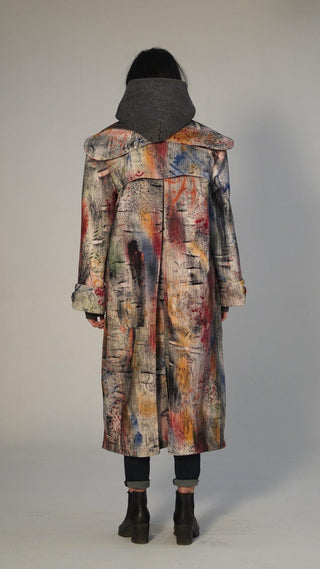 Hand Block Printed Pleated Long Coat - Rastah