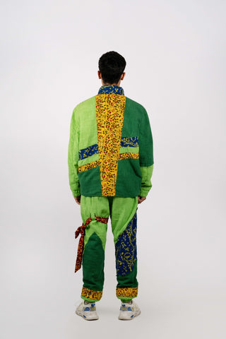 PAKISTAN PANELLED BLOCK PRINT SWEATPANTS - Rastah