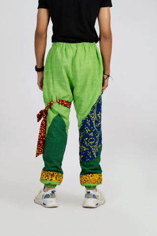 PAKISTAN PANELLED BLOCK PRINT SWEATPANTS - Rastah