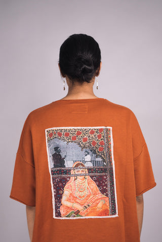 Heavy Weight Rust Orange Pop-Art T-shirt - Rastah