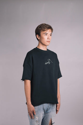 Heavy Weight Sea Green Pop-Art T-shirt - Rastah