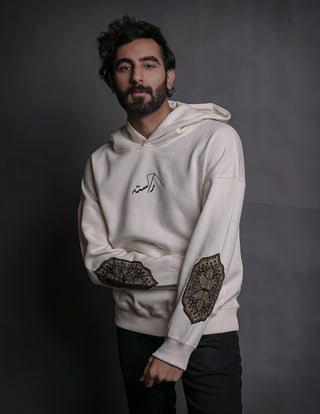 Hand Crafted Unisex Vanilla Creme Mughal Princess Hoodie - Rastah