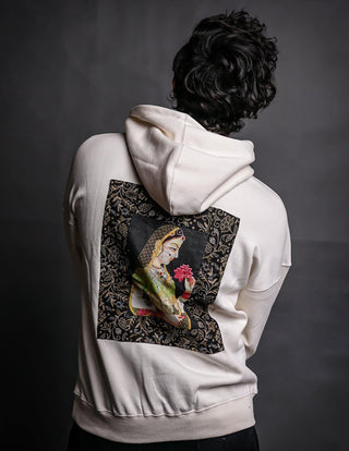 Hand Crafted Unisex Vanilla Creme Mughal Princess Hoodie - Rastah