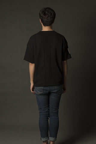 Hand Crafted Unisex Black Mughal Emperor T-Shirt (Cropped Fit) - Rastah