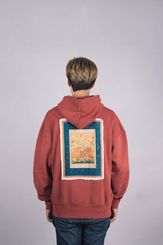 Brick Pink Envelope Pocket Hoodie - Rastah