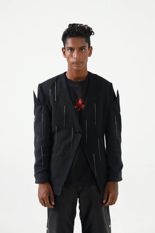 STERLING SILVER NEEDLE APLIQUE JACKET - Rastah
