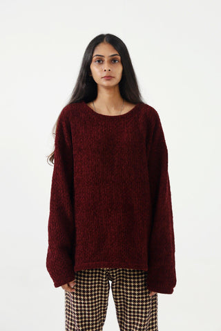 HAND WOVEN VELVET SWEATER - Rastah