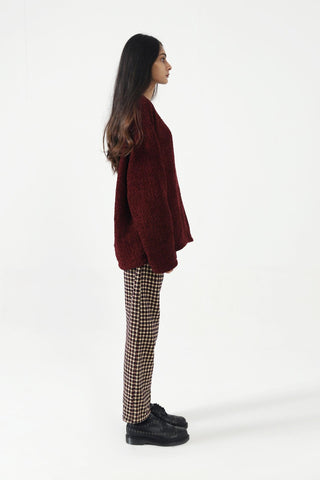 HAND WOVEN VELVET SWEATER - Rastah