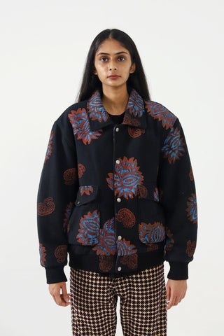 "LOST IN TRANSLATION" VERSION 2 BLOCKPRINT BOMBER JACKET - Rastah