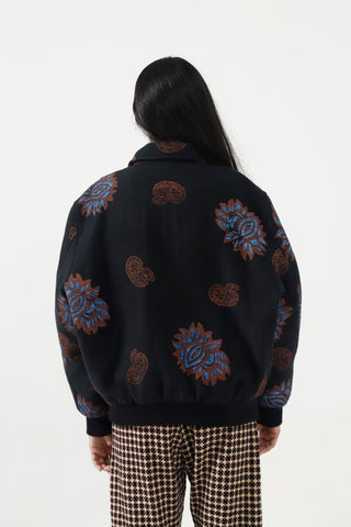 "LOST IN TRANSLATION" VERSION 2 BLOCKPRINT BOMBER JACKET - Rastah