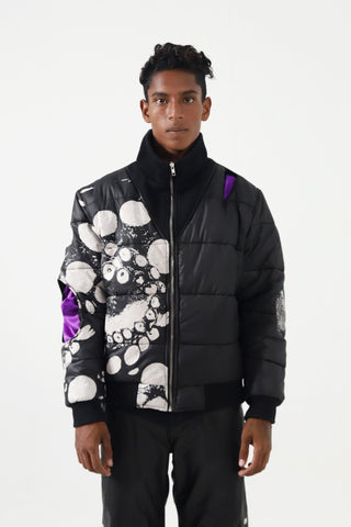 "DARK WATERS" ASYMMETRICAL NYLON PUFFER - Rastah