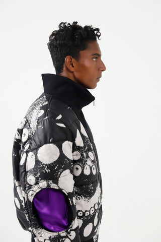 "DARK WATERS" ASYMMETRICAL NYLON PUFFER - Rastah