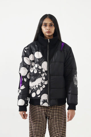 "DARK WATERS" ASYMMETRICAL NYLON PUFFER - Rastah