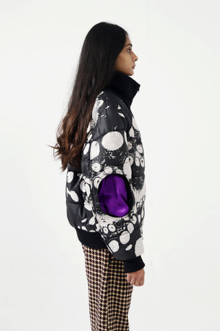 "DARK WATERS" ASYMMETRICAL NYLON PUFFER - Rastah