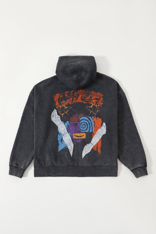 "BRAIN WASH" ACID GREY HOODIE - Rastah
