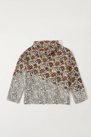 "PARADOX" BEIGE BLOCK PRINT HOODIE - Rastah