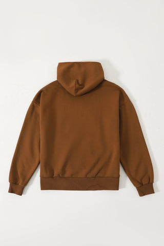 BROWN LOGO HOODIE - Rastah