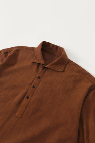 BROWN HANDWOVEN KAMEEZ (LONG SHIRT) - Rastah