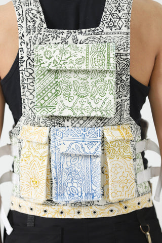 Rastah tactical block print vest
