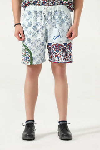 "Kahani" hand block printed shorts