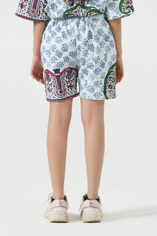 "Kahani" hand block printed shorts