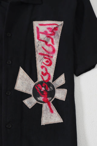 "In your heart" patchwork button-down