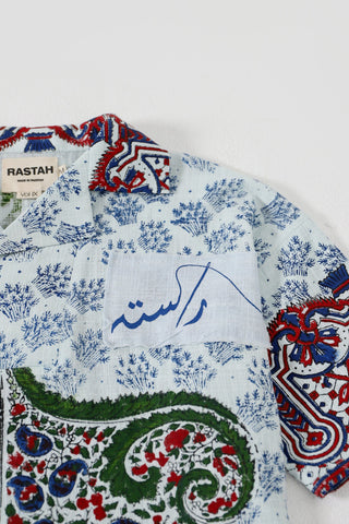 "Kahani" hand block printed polo shirt